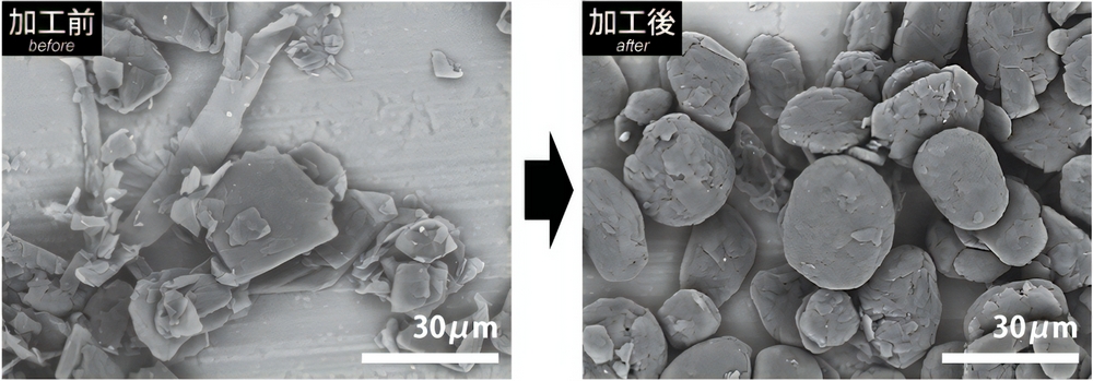 電池材 天然黒鉛の微細造粒・球状化